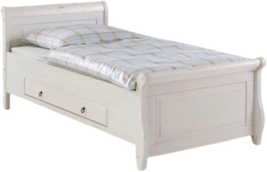 

Кровать ММЦ Мальта 200x100 (с ящиками, белый воск)