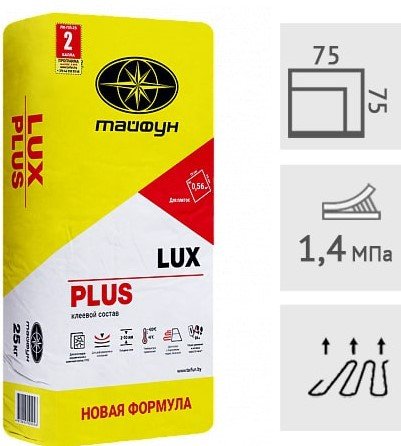 Клей для плитки Тайфун Lux Plus (25 кг)