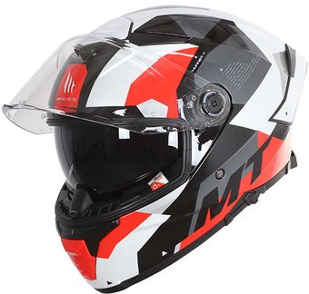 Мотошлем MT Helmets Thunder 4 SV Fade A0 (M, глянцевый белый)