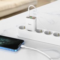 Сетевое зарядное Hoco C100A USB Type-C (белый)