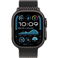 Умные часы Apple Watch Ultra 2 LTE 49 мм (титановый корпус, черный/черный, миланская петля M)