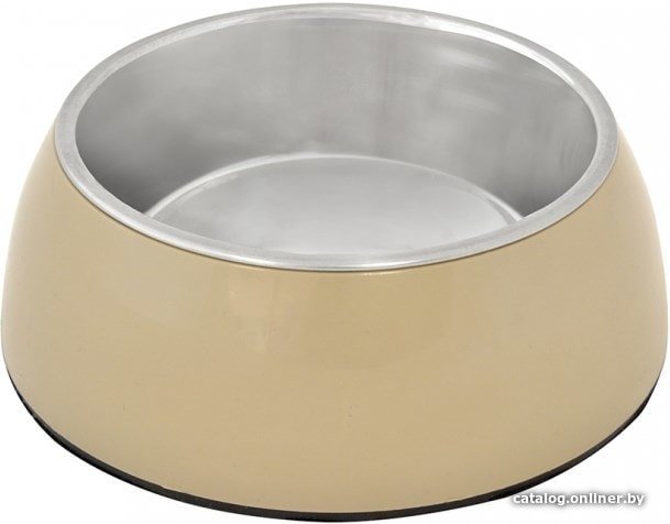 Миска Duvo Plus Feeding Bowl + Socket Glossy Uno 450 мл (бежевый)