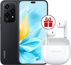 HONOR 200 Lite 8GB/256GB международная версия (полночный черный) и наушники HONOR Earbuds X6 (белый) по акции