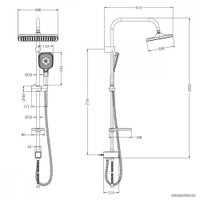 Душевая система  Lemark LM8811C