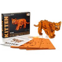 Сборная модель Eco-Wood-Art Котенок (рыжий)