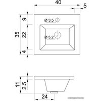 Умывальник Aquanet Нота 40x35 204094