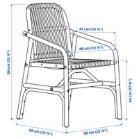 Стул с подлокотниками Ikea Salno 50551202