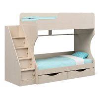 Двухъярусная кровать Можга Капризун 6 с ящиками Р443 (дуб млечный)