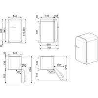 Однокамерный холодильник Smeg FAB10RRD6