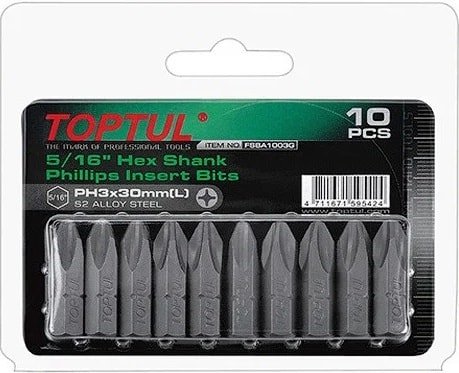 

Набор бит Toptul FSBA1004G (10 предметов)