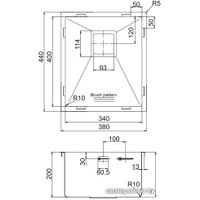 Кухонная мойка Omoikiri Taki 38-U (4993043)