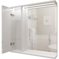  Mixline Шкаф с зеркалом для ванной Лайн 70 553015 (левый, с подсветкой) в Гомеле