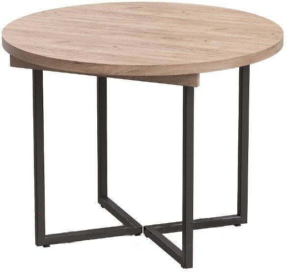 

Кухонный стол Millwood Лофт Лондон Л D100 100-140x100x76 (дуб табачный Craft-мет. черн)