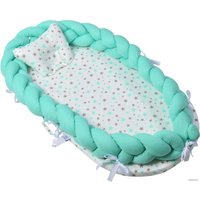 Матрас-кокон Farfello Косы L5 (голубой)