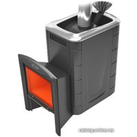 Банная печь Термофор Гейзер 2014 Inox Витра ЗК (антрацит)