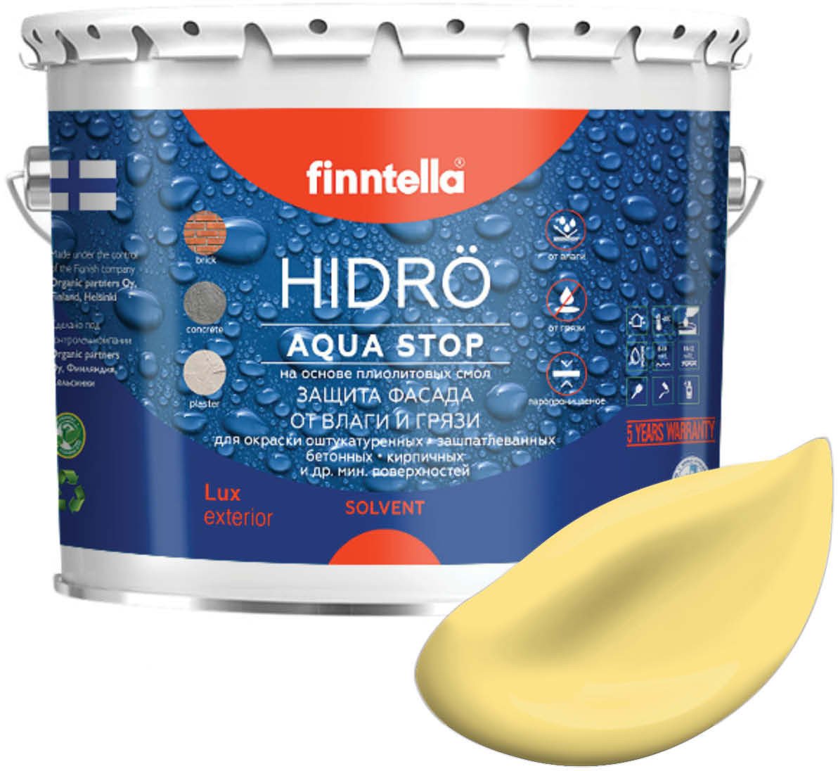 

Краска Finntella Hidro Aurinko F-14-1-3-FL115 2.7 л (желтый)