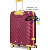 Чемодан-спиннер L'Case Seoul-L 115 л (бордовый)