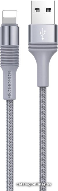 Кабель Borofone BX21 Lightning 1 м (серый)