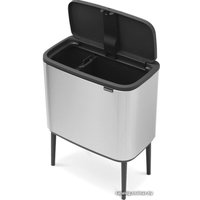 Система сортировки мусора Brabantia Bo Touch Bin 11+23 л (стальной матовый с защитой)