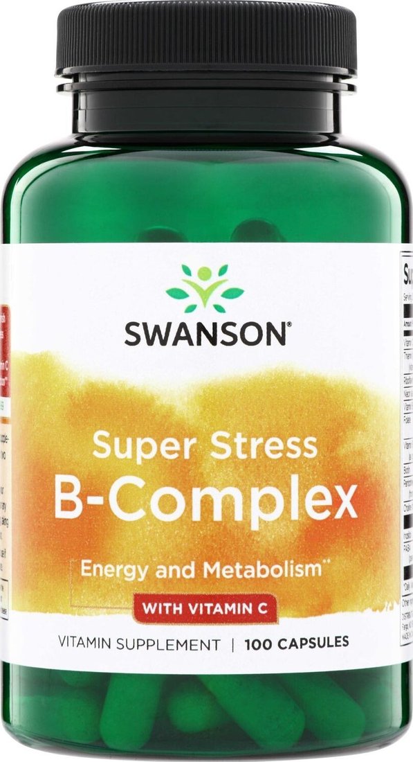 

Комплекс Swanson Super Stress B-Complex with Vitamin C (100 капсул)