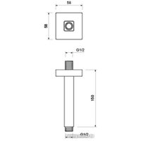 Держатель верхнего душа Aquatek AQ2172CR