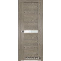 Межкомнатная дверь ProfilDoors 2.01XN L 80x190 (каштан темный, стекло Lacobel Белый лак)