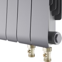 Биметаллический радиатор Royal Thermo Infinity 300 Silver Satin VR80 - 8 секций