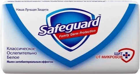 

Safeguard Твердое мыло Классическое ослепительно белое 90 г