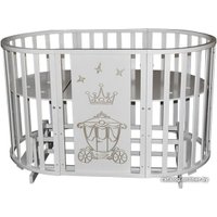 Кроватка-трансформер Антел Северянка-3 Корона (белый)