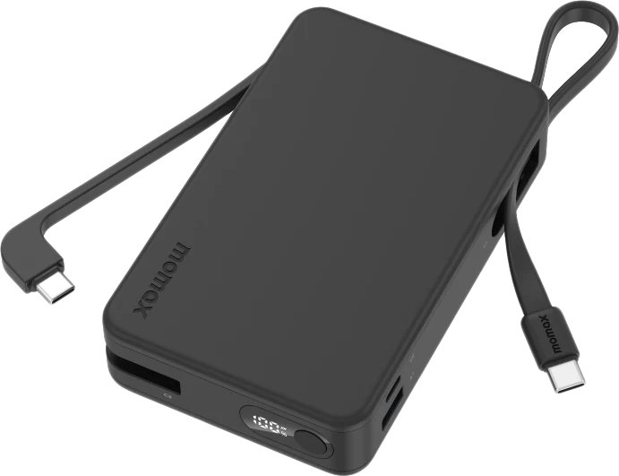 

Внешний аккумулятор Momax 1-Power Vital+ Built-In USB-C IP139 20000mAh (черный)