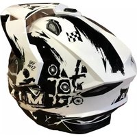 Мотошлем AIM JK802Y 802Y-014-YL (Y/L, белый/черный)