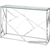 Консольный стол Stool Group Арт Деко 115x30 ECST-015 (прозрачное стекло/сталь серебристый)