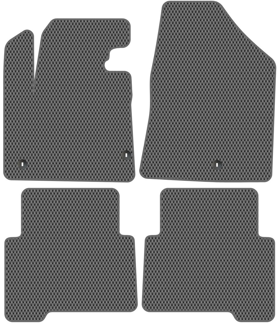 

Комплект ковриков для авто Alicosta Hyundai Santa Fe III (suv / DM) 2012 - 2019 (серый, ромб)