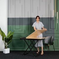 Стол-трансформер Levmar Apollo D89/S53 (дуб сонома/черные опоры)