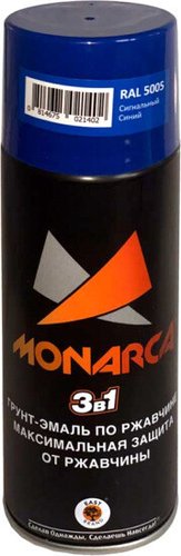 Monarca По ржавчине 3 в 1 RAL 5005 0.52 л (сигнальный синий)