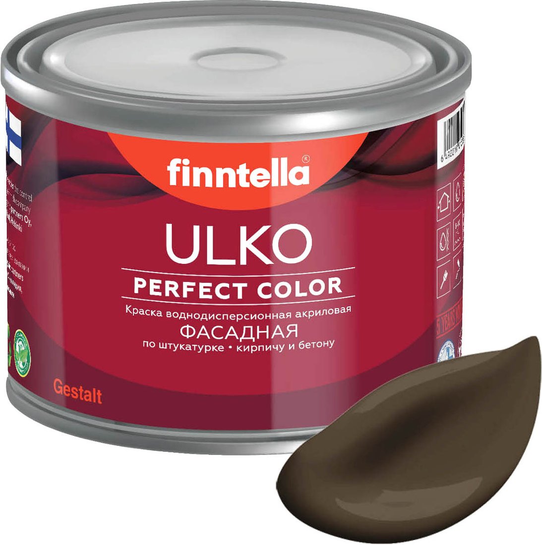 

Краска Finntella Ulko Suklaa F-05-1-1-FL072 0.9 л (коричневый)