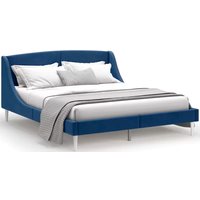 Кровать MONOFIX Лотти 160x200 (микровелюр/синий)