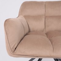 Интерьерное кресло AksHome Virginia (велюр, капучино HCJ-11/черный)