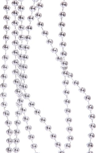 Серпантин на елку 1.5 м Шарики (серебристый) 201-0430