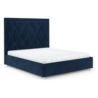 Кровать Мебель-АРС Треви 160 (темно-синий/Luna 034)