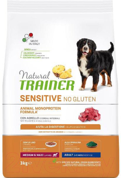 

Сухой корм для собак Trainer Natural Adult m/m Lamb 3 кг