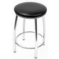 Табурет ВВР Премиум (черный/хром, экокожа)