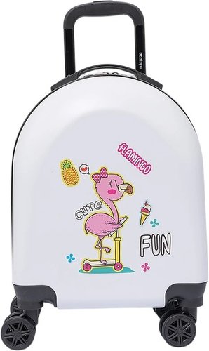 Чемодан-спиннер Ecotope Фламинго 324-Z-2-16-WHT (белый)