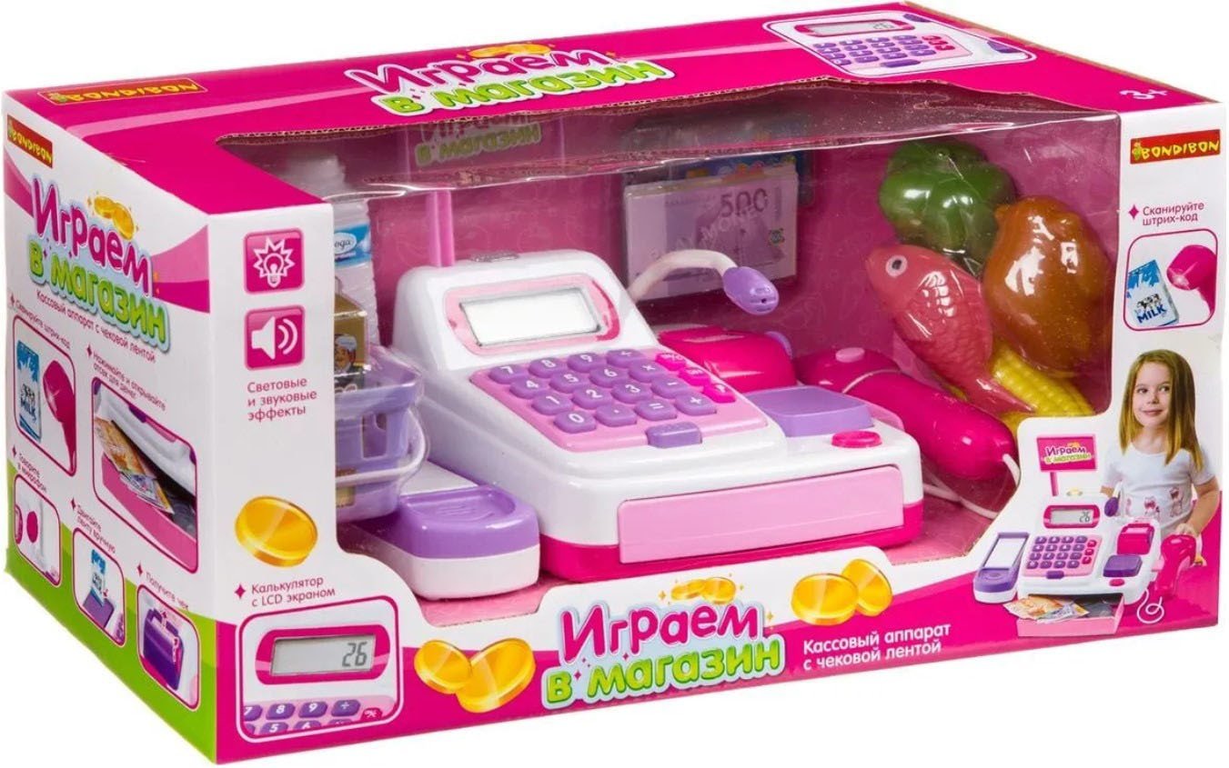 

Касса игрушечная Bondibon Играем в магазин ВВ4124