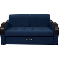 Диван Сириус Лидер-1 НПБ 185x110 (Eva 22 велюр синий)