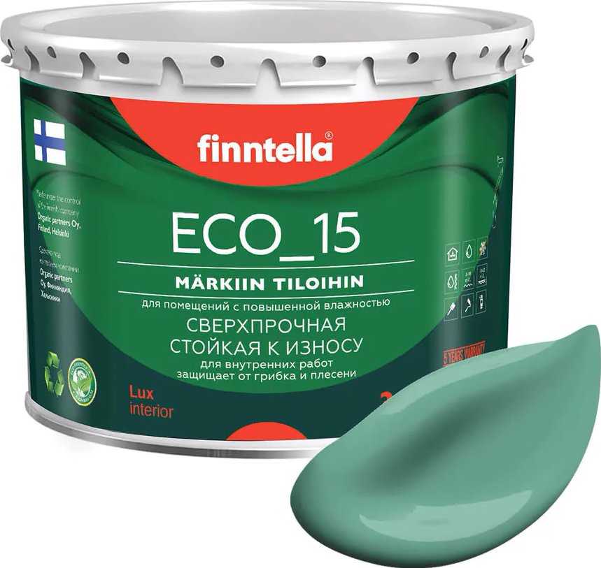 

Краска Finntella Eco 15 Jade F-10-1-3-FL036 2.7 л (бирюзовый)