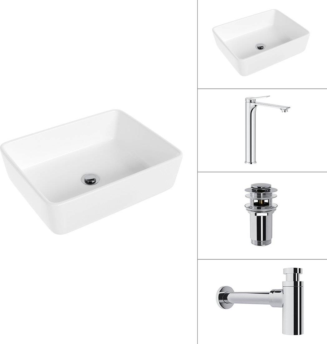 Умывальник Lauter 21674 + Rio 21AM12672 + сифон 21635CH + дон.клапан 21190CH (хром)