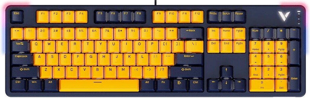 Клавиатура Rapoo V500 Pro 2024 (темно-синий/желтый)