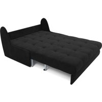 Диван Мебель-АРС Аккордеон Барон №2 ППУ 120x200 (велюр черный НВ-178/17)