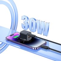 Кабель Usams US-SJ697 USB Type-C - Lightning (2 м, черный)